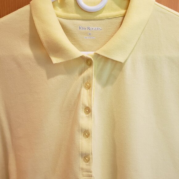 Rogers Women's Yellow Cotton Pique Polo Shirt, Size: XL - Picture 2 of 15